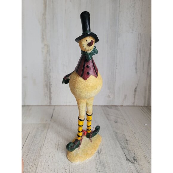 Tall stocking elf snowman AS IS Xmas figure decor - Picture 2 of 9